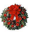 FTD� Crimson and Evergreen Wreath