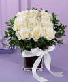 
Pure white roses - purely romantic...
			