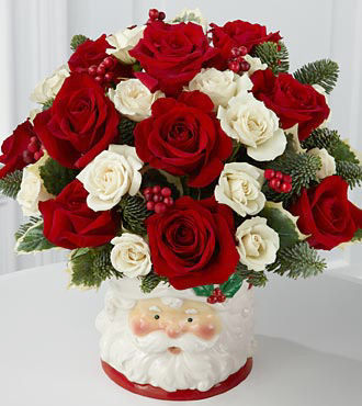 FTD Rosy Santa Bouquet  - DELUXE