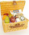 Deluxe Fruit Cheese and Sausage Hamper Basket FedEx Gift