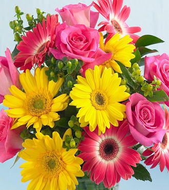 Good Times Rose and Daisy Bouquet - FedEx