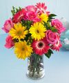 Good Times Rose and Daisy Bouquet Vased FedEx