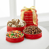 
This fun tower contains snack mixes that everybody loves...
			