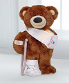 
Lift their spirits and brighten their day when you send this cuddly Get Well Bear straight to their bedside! This 14-inch child safe and adult friendly chocolate plush bear arrives donning a cast, sli...
			