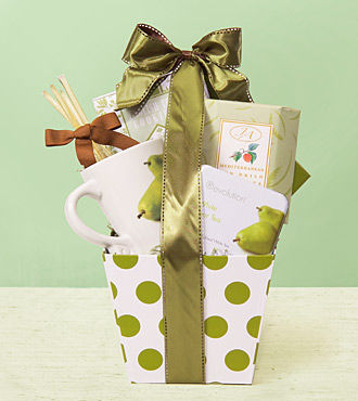 White Pear Tea Basket - WebGift