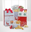 
This festive tower comes filled with a wide variety of Starbucks coffee and gourmet treats...
			