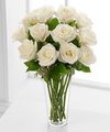 Image of Standard version for FTD Long Stem White Rose Bouquet