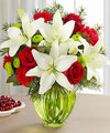 Image of Deluxe version for FTD Winter Elegance Bouquet- VASE INCLUDED