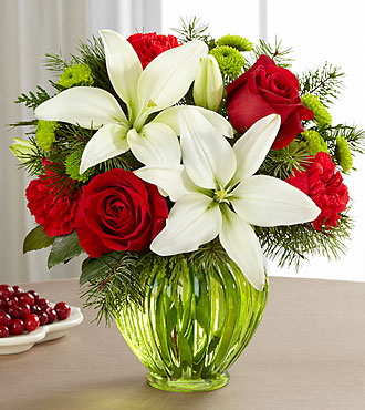 FTD Winter Elegance Bouquet- VASE INCLUDED