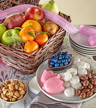 Happy Mother's Day Fruit and Sweets Basket - FedEx