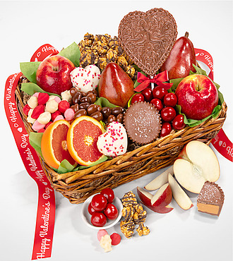 Valentine Treasures Fruit Basket Gift - FedEx - AA4050V