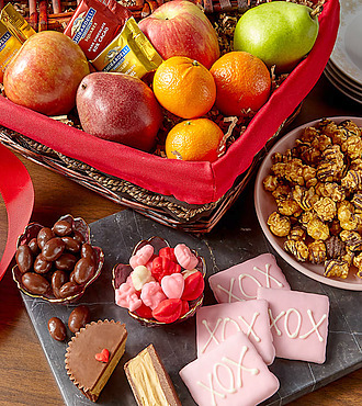 Apple of My Eye Fruit and Sweets Basket - FedEx
