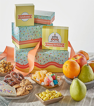 Fruit and Sweets Birthday Tower - FedEx