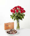 Image of Standard version for Romantic Long Stem Red Rose Bouquet Bundles