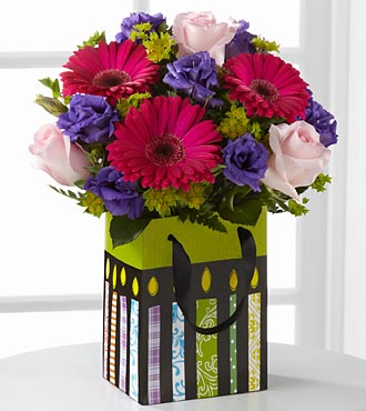 Perfect Birthday Gift Bouquet by FTD - DECORATIVE BAG INCLUDED