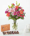 Image of Standard version for Light of My Life Bouquet and Chocolate Bundle