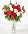 Image of Standard version for Santa Baby Rose Bouquet - 24 Roses with Tree Vase - FedEx