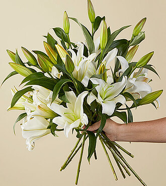 Snow Lily Bouquet - FedEx