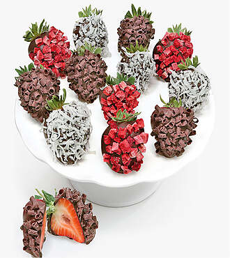 Elegant Belgian Chocolate Covered Strawberries - FedEx - E-F01
