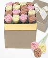 Image of Standard version for Blush Chocolate Rose Bouquet - 16 Roses - FedEx