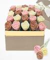 Image of Standard version for Blush Chocolate Rose Bouquet - 25 Roses - FedEx
