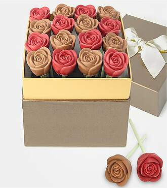Ruby Chocolate Rose Bouquet - 16 Roses - FedEx - E-F08