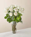 Image of Deluxe version for Long Stem White Rose Bouquet