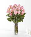 Image of Premium version for Long Stem Pink Rose Bouquet