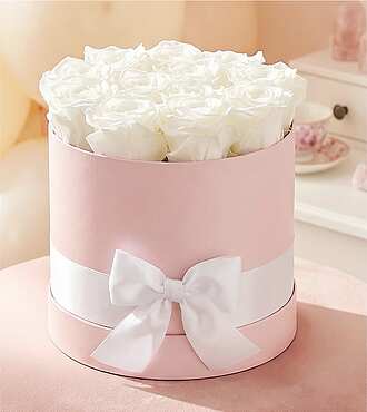 Luxury White Forever Roses - FedEx