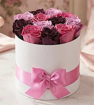 Luxury Purple Rainbow Forever Roses - FedEx - F-755