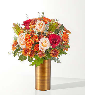 Cherry Tart Bouquet - Standard with Copper Vase - FedEx - F-F01VCP