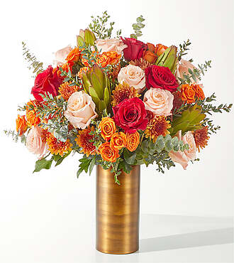 Cherry Tart Bouquet - Deluxe with Copper Vase - FedEx - F-F02VCP