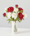 Image of Standard version for Fa La La Peony Bouquet - 10 Stems with Tree Vase - FedEx