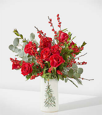 Decembrrr Bouquet - Standard with Tree Vase - FedEx - F-F13VTR