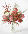 Image of Standard version for Under the Mistletoe Bouquet - Deluxe with Tree Vase - FedEx
