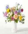 Image of Standard version for Gleaming Iris Bouquet - Standard with Marble Vase - FedEx