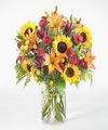 Image of Standard version for Cobblestone Bouquet - Deluxe with Clear Vase - FedEx