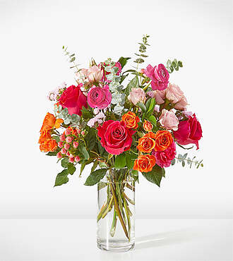 Forever and Always Bouquet - Standard with Clear Vase - FedEx - F-F49VCB