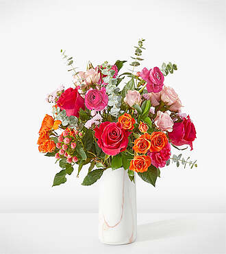 Forever and Always Bouquet - Standard with Marble Vase - FedEx - F-F49VPM