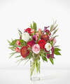 Image of Standard version for Ruby Harvest Bouquet - Standard with Clear Vase - FedEx