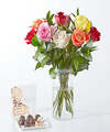 Image of Standard version for Mixed Roses Gift Set with Chocolates - FedEx