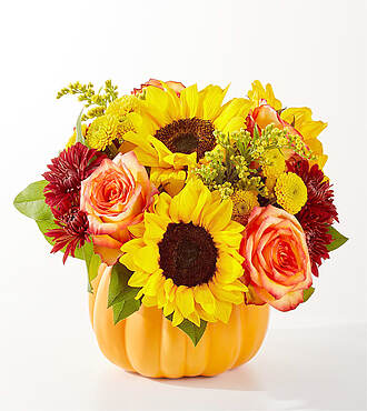 Golden Gourd Pumpkin Bouquet - F7