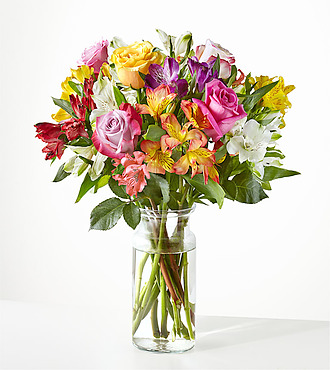 Make Their Day Bouquet - Standard with Vase - FedEx - FB336-X