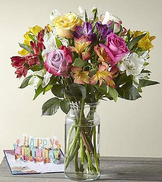 Smiles and Sunshine Bouquet and Lovepop Birthday Pop - up Card - FedEx