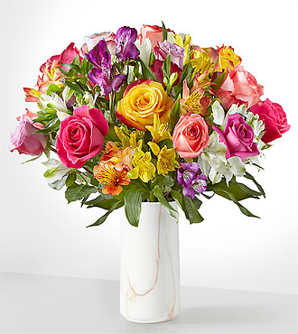 Smiles and Sunshine - Deluxe With Marble Vase - FedEx - FB337VPM