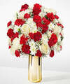 Image of Standard version for Winter Wishes Bouquet - Deluxe with Gold Vase - FedEx
