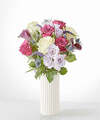 Image of Standard version for Garden Goddess Bouquet - Standard with White Fluted Vase - FedEx