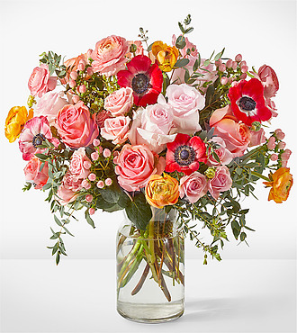 Weekends in the Hamptons Bouquet - Deluxe with Vase - FedEx - FE214D