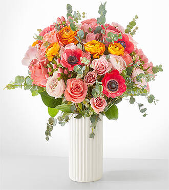 Weekends in the Hamptons Bouquet - Deluxe with Ceramic Vase - FedEx - FE214DWF