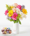 Image of Standard version for In Good Spirits Bouquet - Standard with Marble Vase and Mom Oreos - FedEx